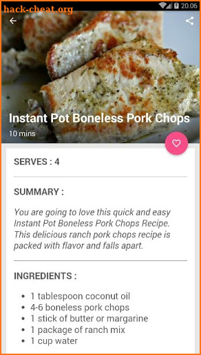 Instant Pot Boneless Pork Chops Recipe screenshot