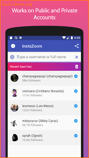 InstaZoom : Download & Zoom DP For Instagram™ screenshot