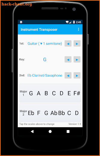 Instrument Transposer screenshot