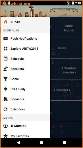INTA Events screenshot