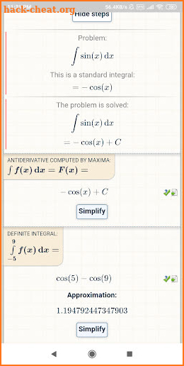 Integral Calculator screenshot