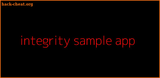 Integrity Sample App screenshot
