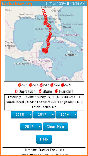 Interactive Hurricane Tracker Pro screenshot