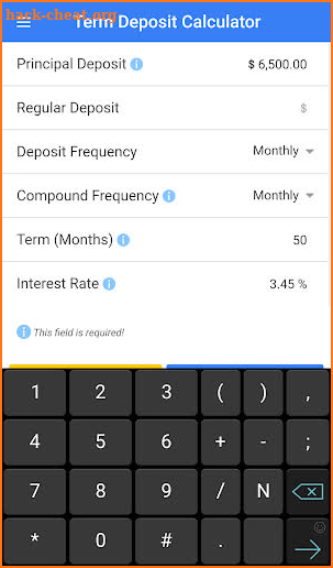 Interest & Loan Calculator screenshot