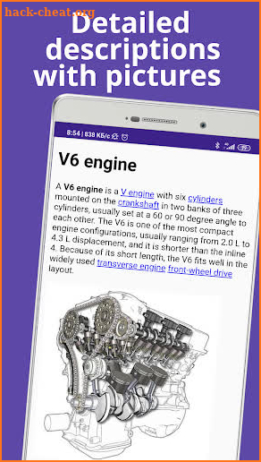 Internal combustion engine. Motor vehicle parts screenshot