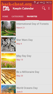 International Holiday Calendar screenshot