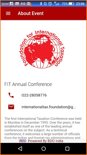 International Tax Conference 2018 screenshot