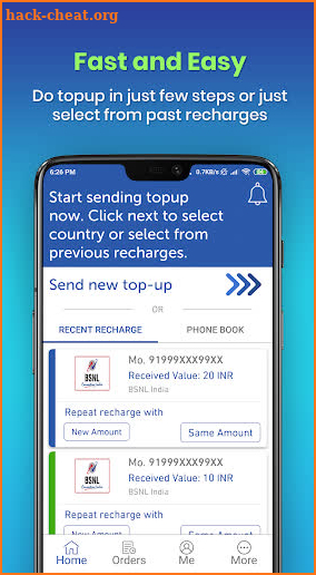 International Top-up Mobile Recharge. Topup Mobile screenshot