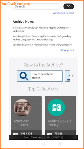 Internet Archive screenshot