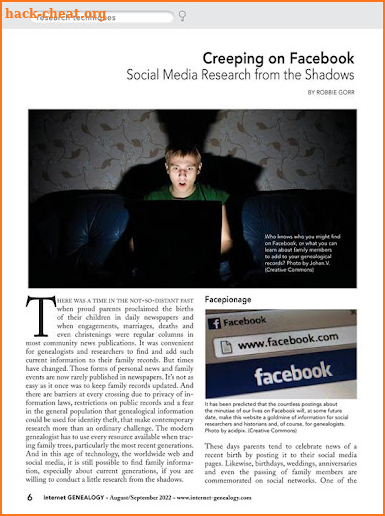 Internet Genealogy Magazine screenshot