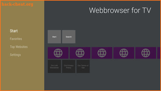 Internet Webbrowser for TV - WEBONTV screenshot