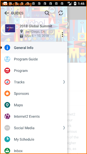 Internet2 Events screenshot