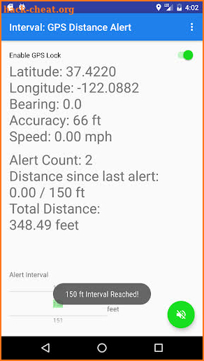 Interval - GPS Distance Alert screenshot