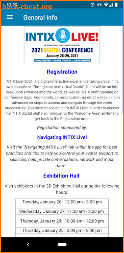 INTIX Live! Digital Conference screenshot