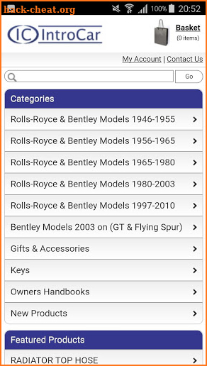 IntroCar | Bentley & Rolls Royce Parts screenshot