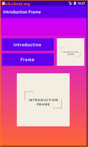 Introduction Frame screenshot