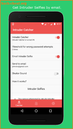 Intruder Catcher: Lock Screen and App protection screenshot