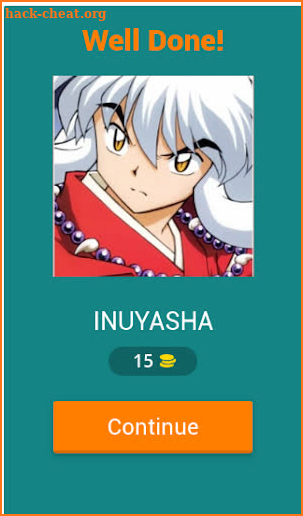 InuYasha character quiz screenshot