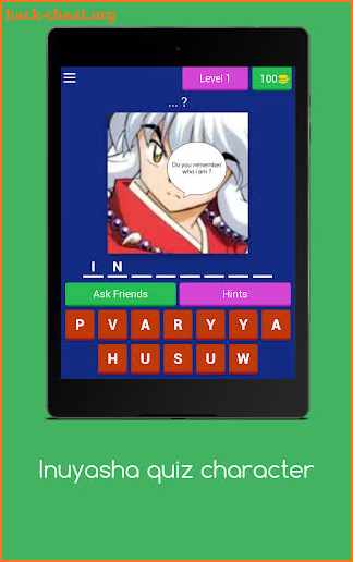 Inuyasha quiz character screenshot