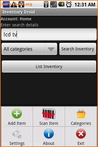 Inventory Droid screenshot