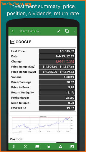 InvestControl - Investments screenshot