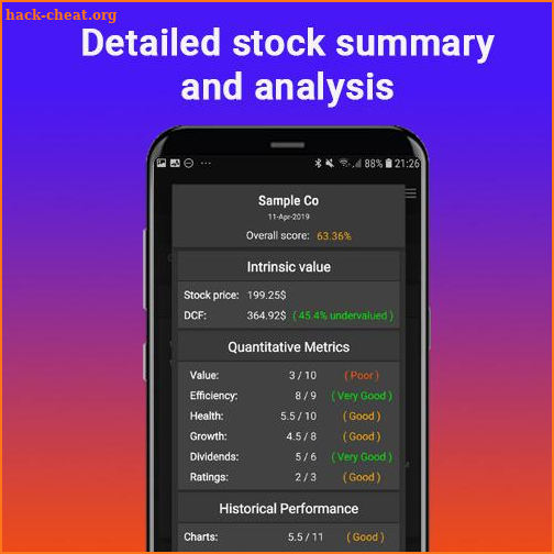Investing Checklist screenshot