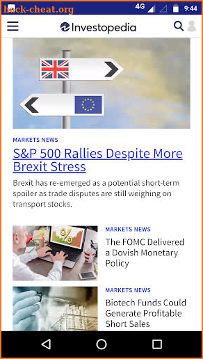 Investopedia.com-stocks and latest financial news screenshot
