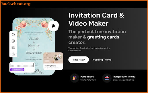 Invitation Card & Video Maker screenshot