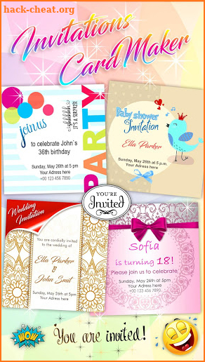 Invitations Card Maker - Background for Invitation screenshot