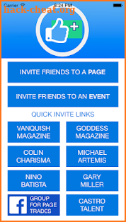 Invite all Friends to a Page screenshot
