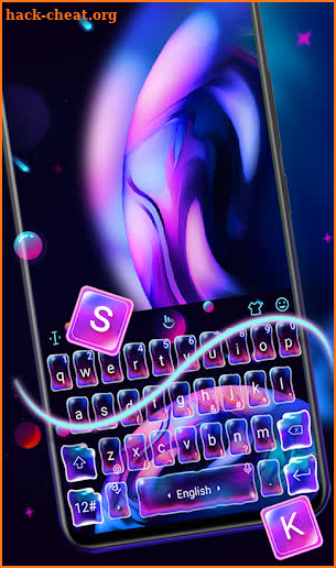 Inviting Colorful Planet Keyboard Theme screenshot
