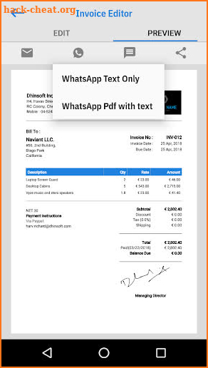 Invoice Temple - Invoice, Billing and Estimations screenshot