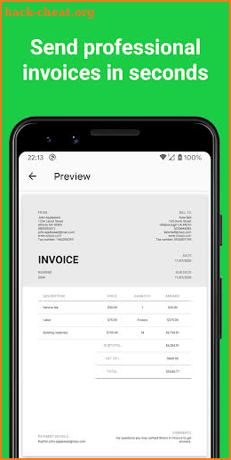 Invoice.app screenshot