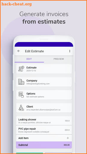 Invoicena – Quick Estimate & Invoice Maker screenshot