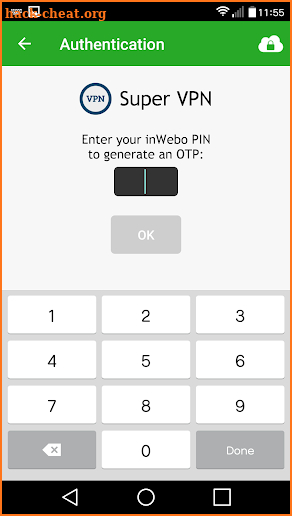 InWebo Authenticator screenshot