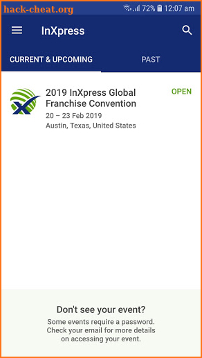 InXpress Events screenshot