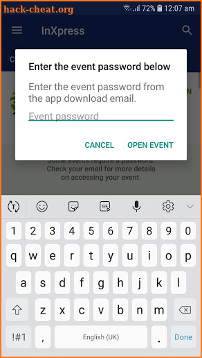 InXpress Events screenshot