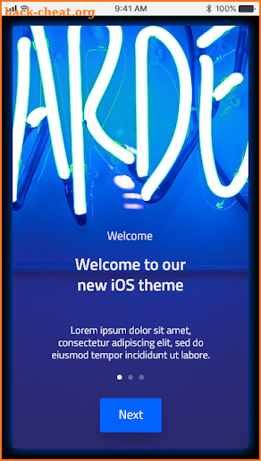 Ionic 3 UI/UX Multipurpose Theme - Neon Blue Dark screenshot