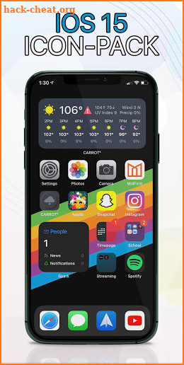 IOS 15 icon-pack, theme for Phone 12 Pro screenshot
