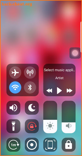 IOS Control Center and Assistive Touch screenshot