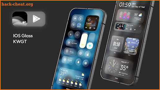 iOS Glass KWGT iOS 26 Inspired screenshot
