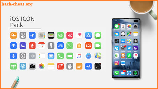 iOS Icon Pack: iPhone Style Icons (No Ads) screenshot