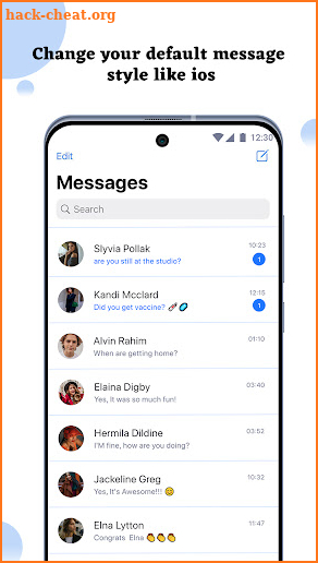 IOS Messages : blank message screenshot
