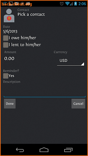 IOU Debit Credit Manager Pro screenshot