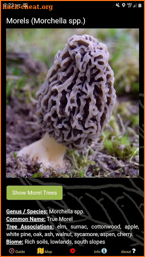 Iowa Mushroom Forager Map Morels Chanterelles screenshot