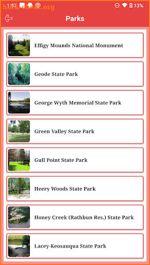 Iowa National and State Parks screenshot