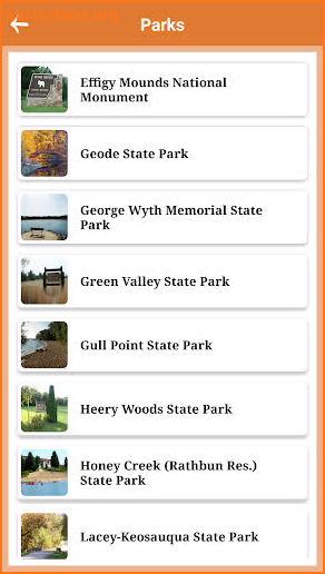 Iowa State and National Parks screenshot