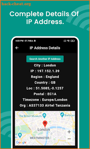 IP Address Finder, Lookup screenshot