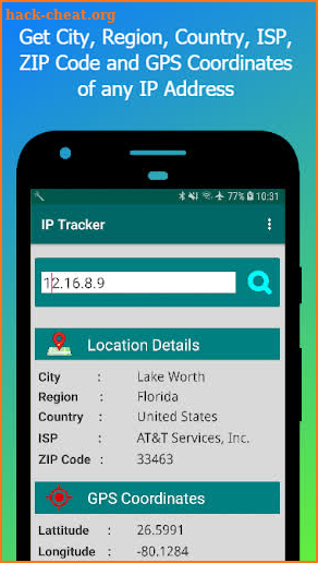 IP Address Tracker screenshot