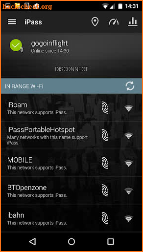 iPass SmartConnect™ screenshot